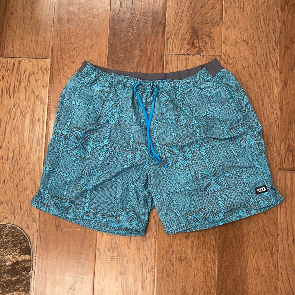 Saxx swim trunks. Lined.